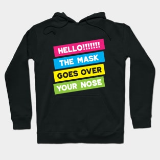 Hello! The Mask Goes Over Your Nose! Stripes 2 Hoodie